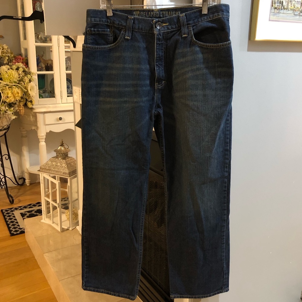 Route 66 Men’s Relaxed Straight Denim Blue Jeans